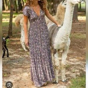 NATURAL LIFE Hello Evangeline Floral Short Sleeve Dress Medium